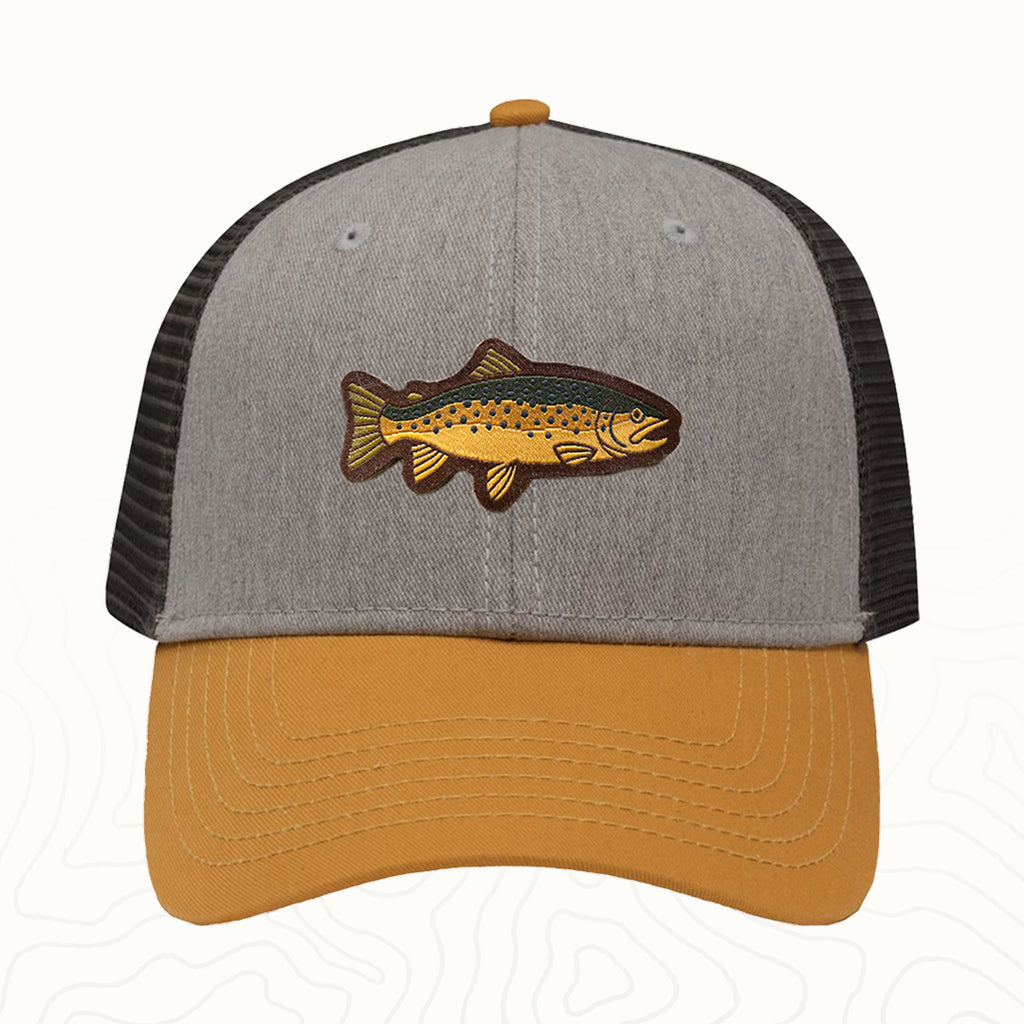 Brown Trout Adult Lo-Pro Mesh Back Trucker Hat