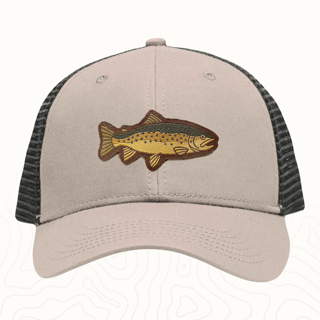 Brown Trout Adult Lo-Pro Mesh Back Trucker Hat