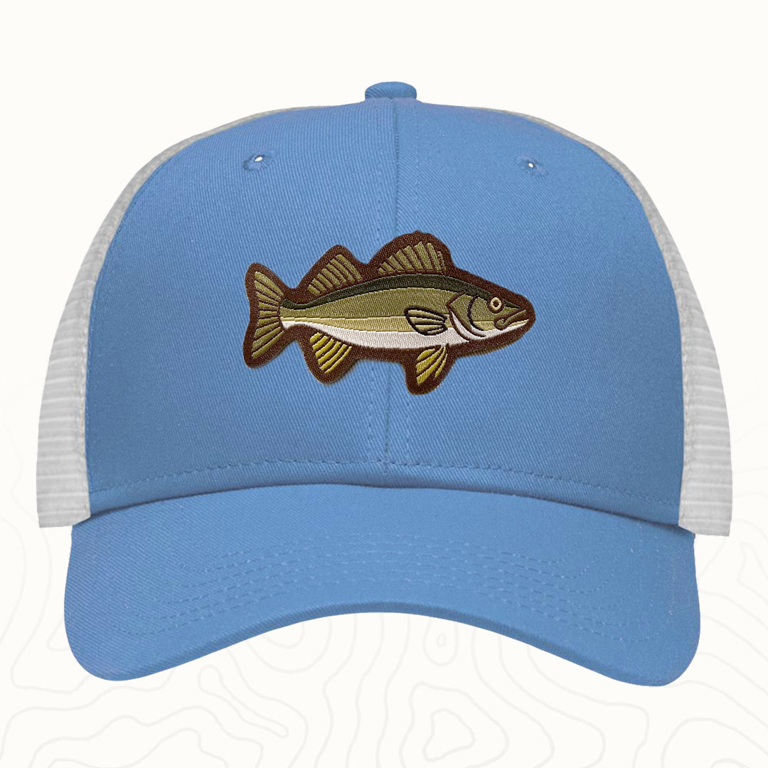 Walleye Adult Lo-Pro Mesh Back Trucker Hat
